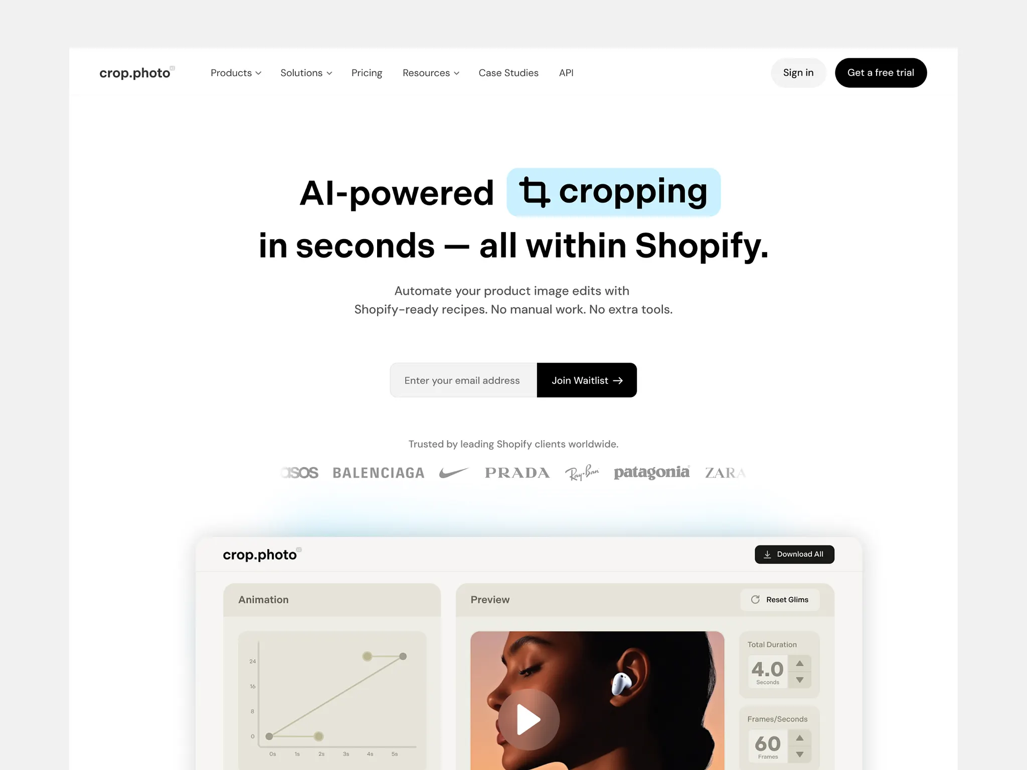 Crop.photo Landing Page
